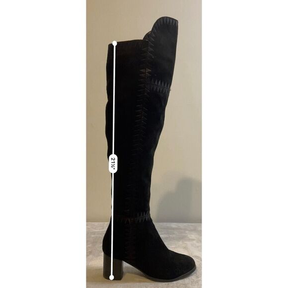 Black Over-the-Knee Women's Boots - Picture 6 of 11